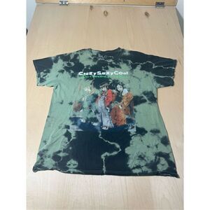 TLC CrazySexyCool Graphic Tee World Tour‎ T-Shirt Tie Dye Print Green Black L